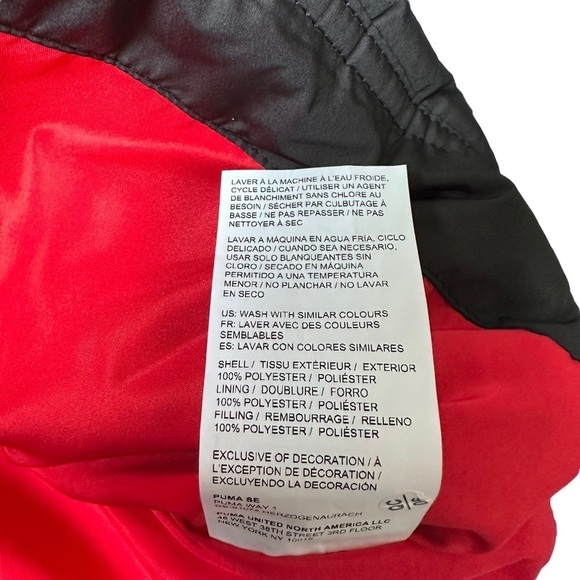 PUMA Boys Black and Red Puffer Vest Size M (10/12) NWOT - Picture 9 of 10